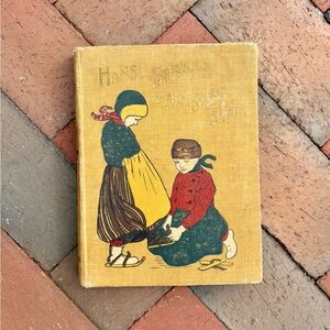 1910 Hans Brinker or The Silver Skates Dutch Kids Childrens Antique Book Winter